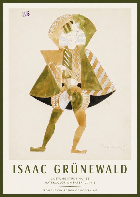 Isaac Grünewald Costume Study No. 35 No1 - Plakát