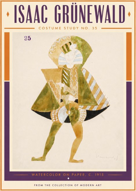 Isaac Grünewald Costume Study No. 35 No2 - Plakát