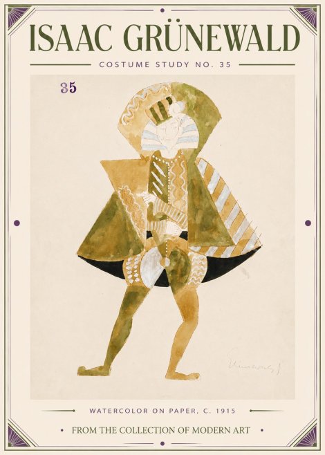 Isaac Grünewald Costume Study No. 35 No4 - Plakát