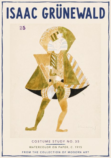 Isaac Grünewald Costume Study No. 35 No6 - Plakát
