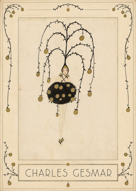 Charles Gesmar Figure with Hanging Orbs No1 - Plakát