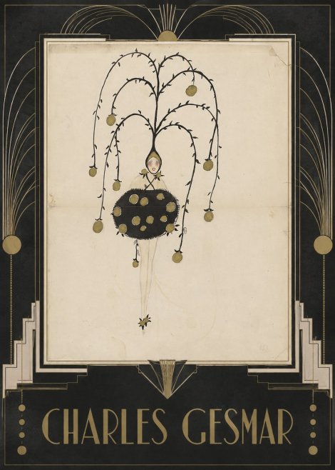 Charles Gesmar Figure with Hanging Orbs No2 - Plakát