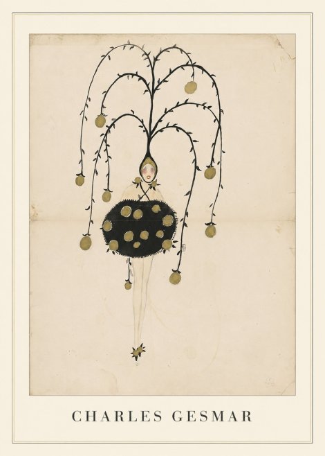 Charles Gesmar Figure with Hanging Orbs No4 - Plakát