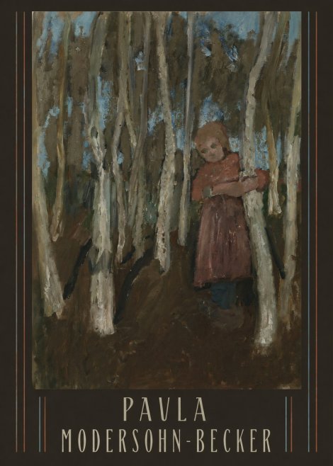 Paula Modersohn-Becker Girl in a Birch Forest No5 - Plakát
