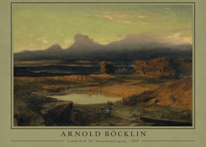 Arnold Böcklin Landschaft Bei Sonnenuntergang No3 - Plakát