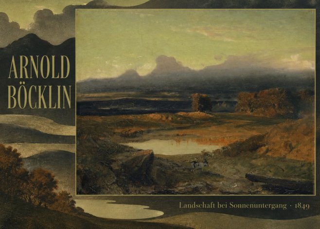 Arnold Böcklin Landschaft Bei Sonnenuntergang No6 - Plakát
