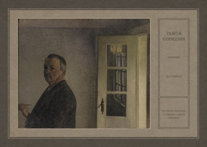 Vilhelm Hammershøi Self-portrait. the Cottage Spurveskjul at Sorgenfri, North of Copenhagen No6 - Plakát