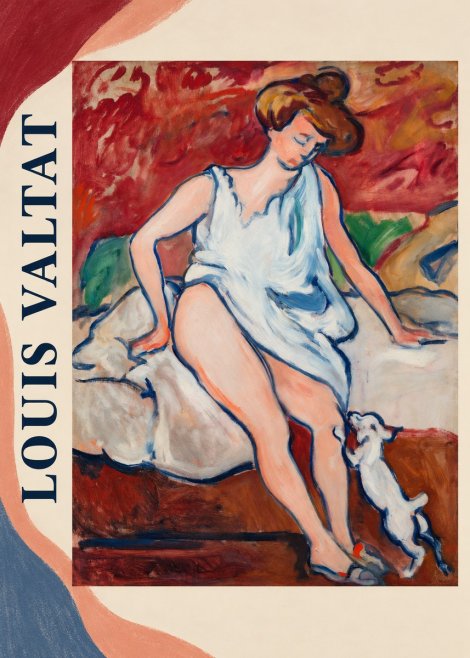 Louis Valtat Woman with a Dog No3 - Plakát