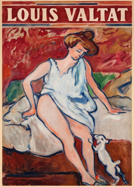 Louis Valtat Woman with a Dog No4 - Plakát