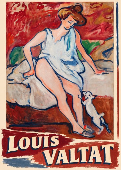 Louis Valtat Woman with a Dog No6 - Plakát