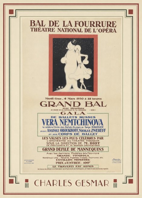 Charles Gesmar Bal De La Fourrure III No1 - Plakát