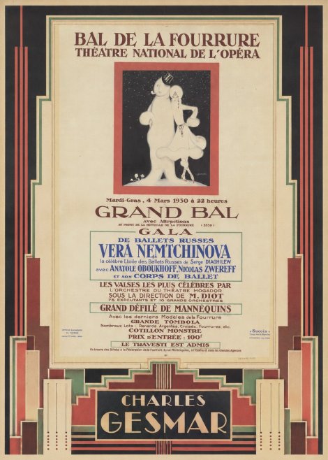 Charles Gesmar Bal De La Fourrure III No4 - Plakát