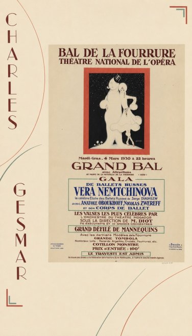 Charles Gesmar Bal De La Fourrure III No5 - Plakát