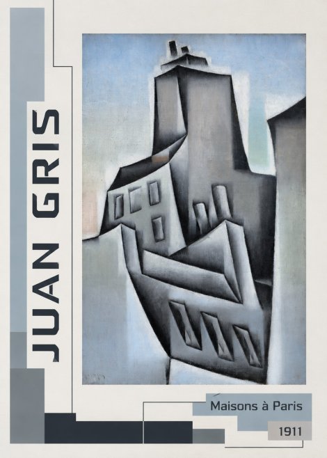 Juan Gris Maisons À Paris No2 - Plakát