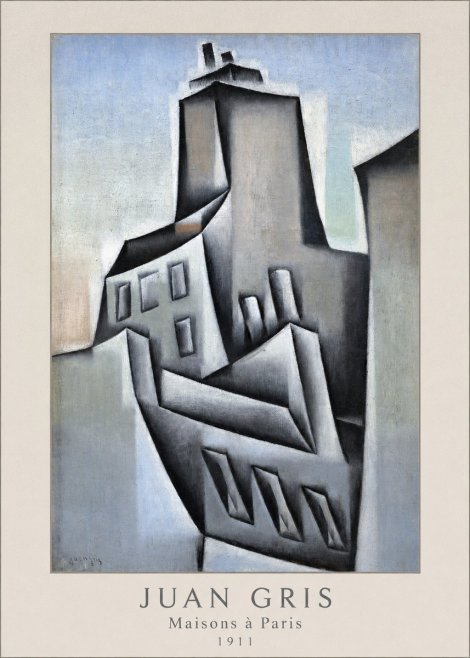 Juan Gris Maisons À Paris No4 - Plakát