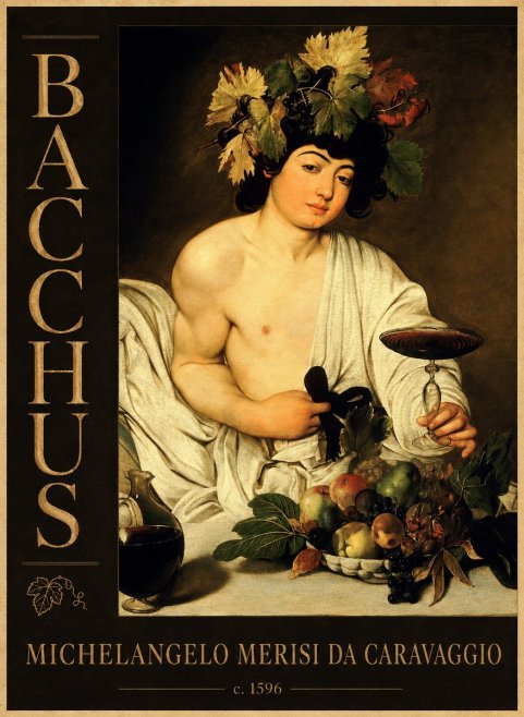 Michelangelo Merisi da Caravaggio Bacchus III No4 - Plakát