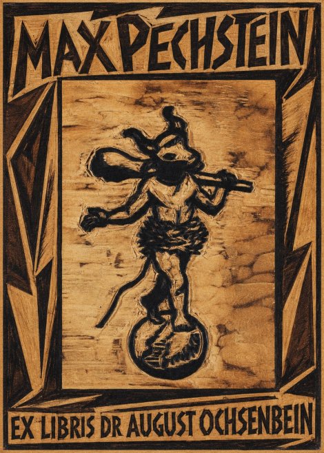 Max Pechstein Ex Libris Dr August Ochsenbein No1 - Plakát