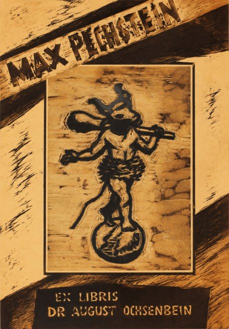 Max Pechstein Ex Libris Dr August Ochsenbein No3 - Plakát
