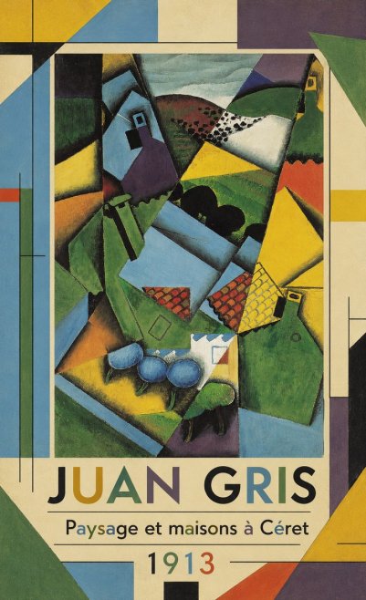 Juan Gris Paysage Et Maisons À Céret No1 - Plakát
