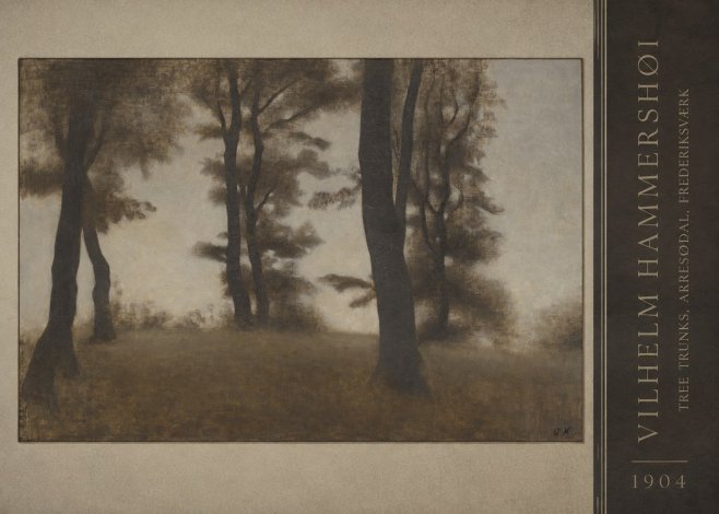 Vilhelm Hammershøi Tree Trunks, Arresødal, Frederiksværk No3 - Plakát