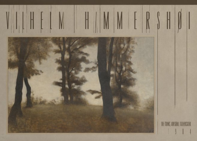 Vilhelm Hammershøi Tree Trunks, Arresødal, Frederiksværk No5 - Plakát