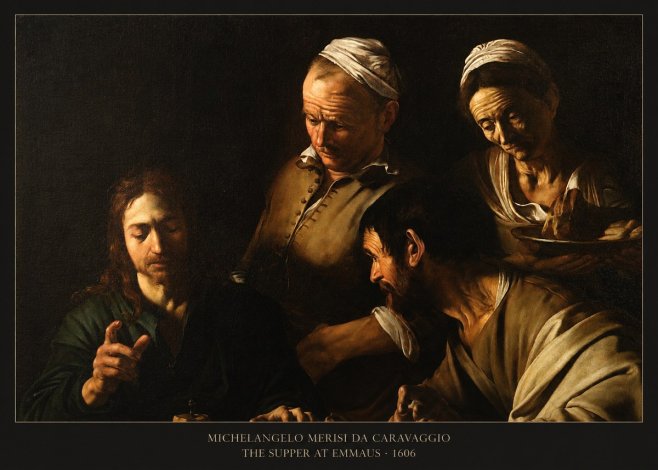 Michelangelo Merisi da Caravaggio The Supper at Emmaus I No6 - Plakát