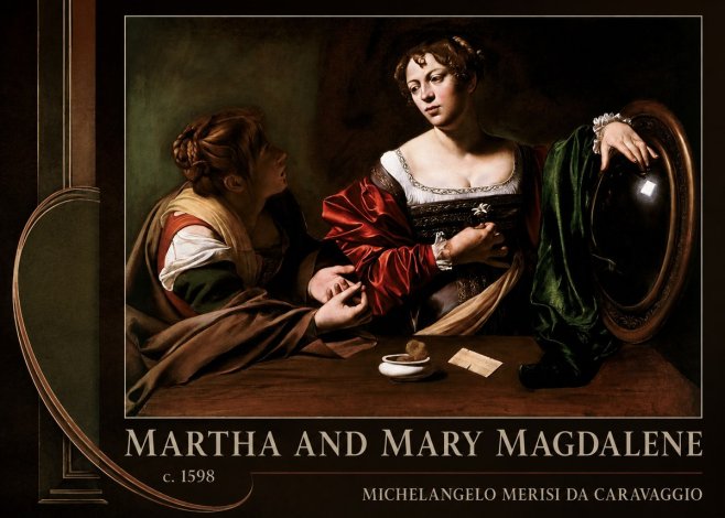 Michelangelo Merisi da Caravaggio Martha and Mary Magdalene No2 - Plakát
