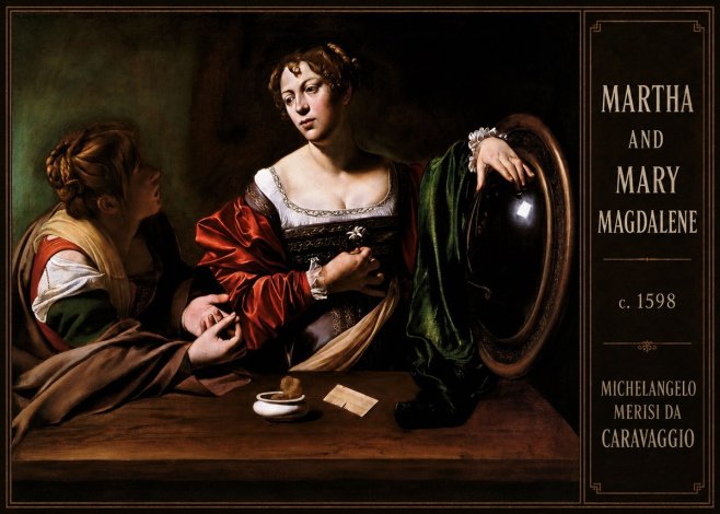 Michelangelo Merisi da Caravaggio Martha and Mary Magdalene No3 - Plakát