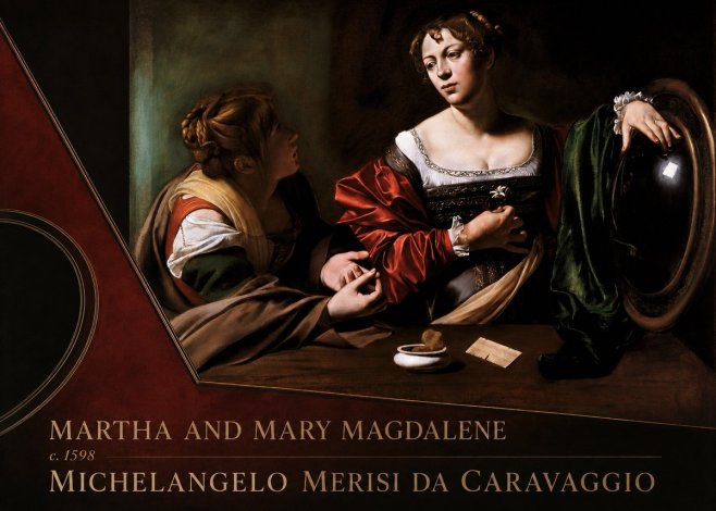 Michelangelo Merisi da Caravaggio Martha and Mary Magdalene No4 - Plakát