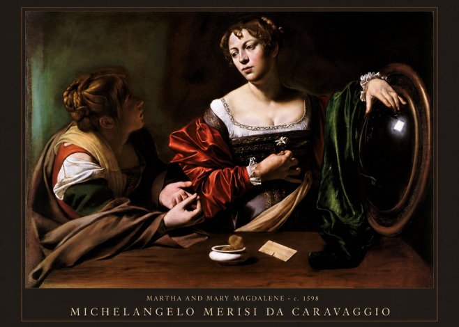 Michelangelo Merisi da Caravaggio Martha and Mary Magdalene No5 - Plakát