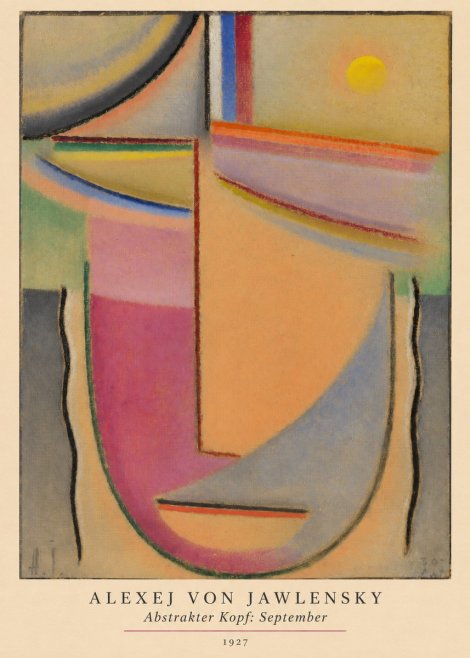 Alexej von Jawlensky Abstrakter Kopf: September No6 - Plakát