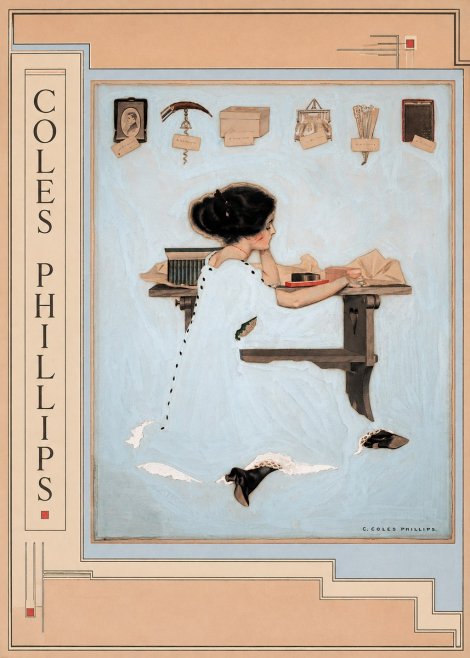 Coles Phillips Thinking of Him No2 - Plakát