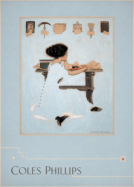 Coles Phillips Thinking of Him No3 - Plakát