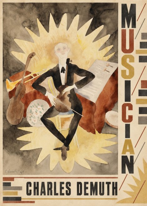 Charles Demuth Musician No5 - Plakát