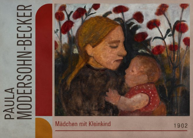 Paula Modersohn-Becker Mädchen Mit Kleinkind II No3 - Plakát