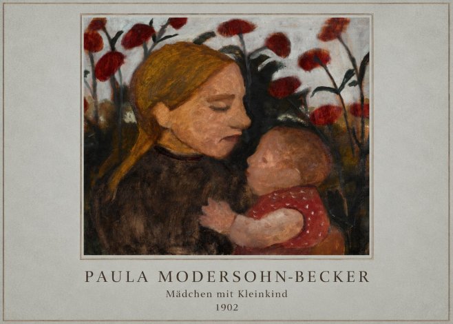 Paula Modersohn-Becker Mädchen Mit Kleinkind II No4 - Plakát