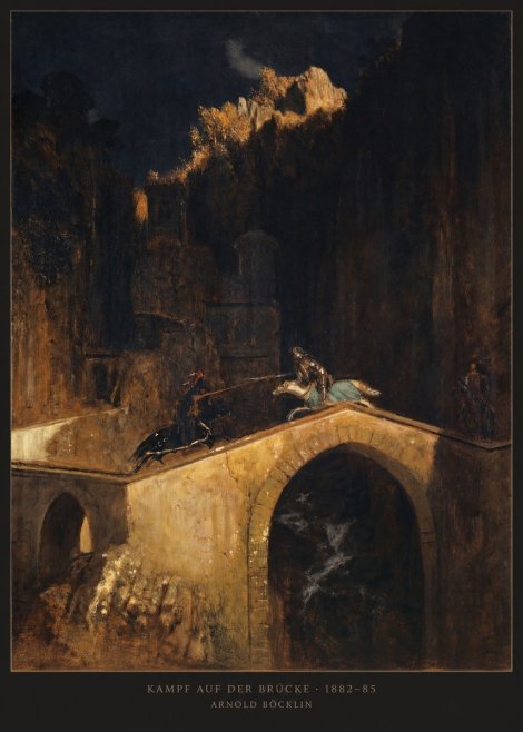 Arnold Böcklin Kampf Auf Der Brücke No2 - Plakát