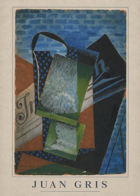 Juan Gris Still Life with Fruit Bowl and Bottle No4 - Plakát