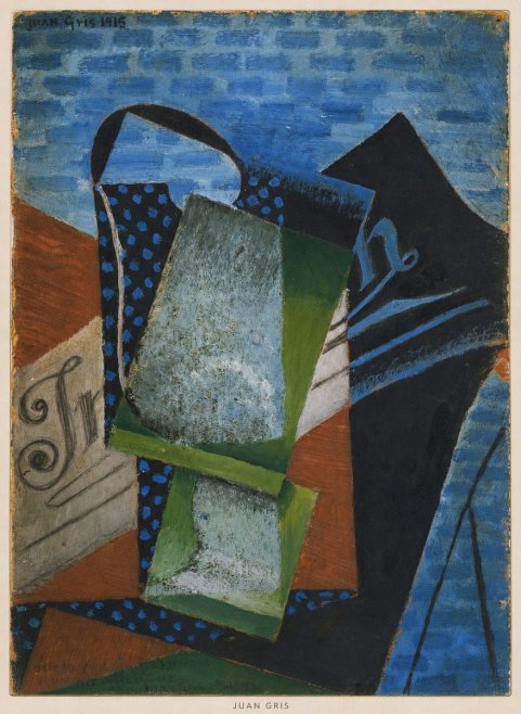 Juan Gris Still Life with Fruit Bowl and Bottle No5 - Plakát