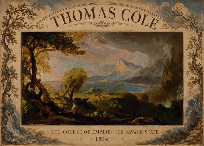 Thomas Cole The Course of Empire: the Savage State II No4 - Plakát