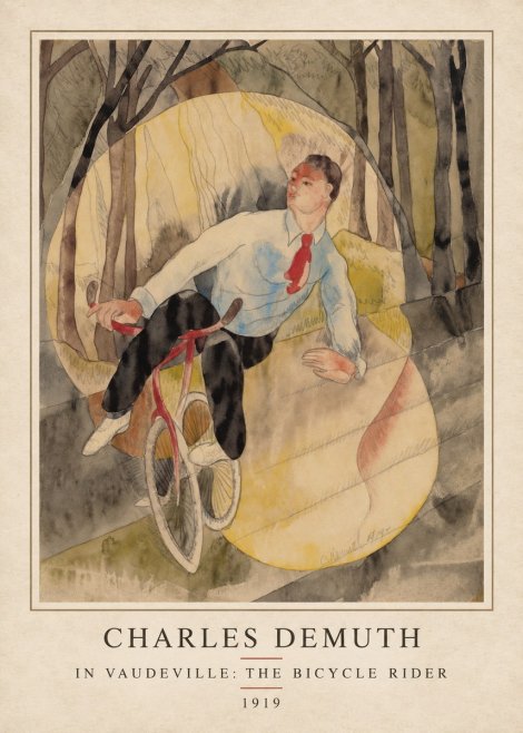 Charles Demuth In Vaudeville: the Bicycle Rider No4 - Plakát