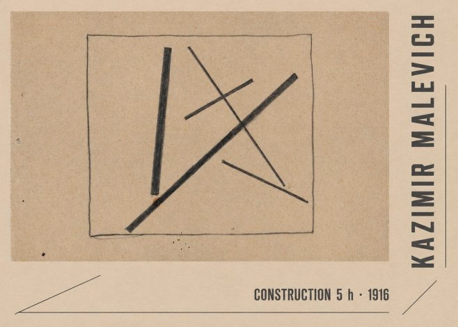 Kazimir Malevich Construction 5 H No2 - Plakát
