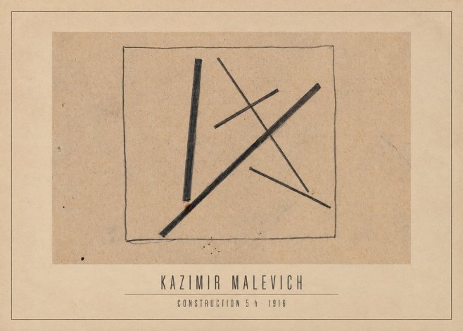 Kazimir Malevich Construction 5 H No3 - Plakát