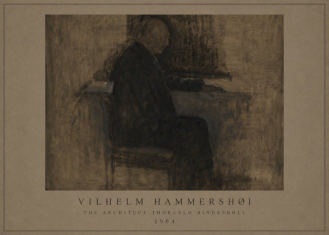 Vilhelm Hammershøi The Architect Thorvald Bindesbøll No1 - Plakát
