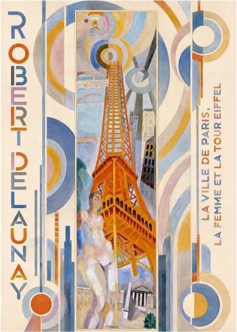 Robert Delaunay La Ville De Paris, La Femme Et La Tour Eiffel No1 - Plakát
