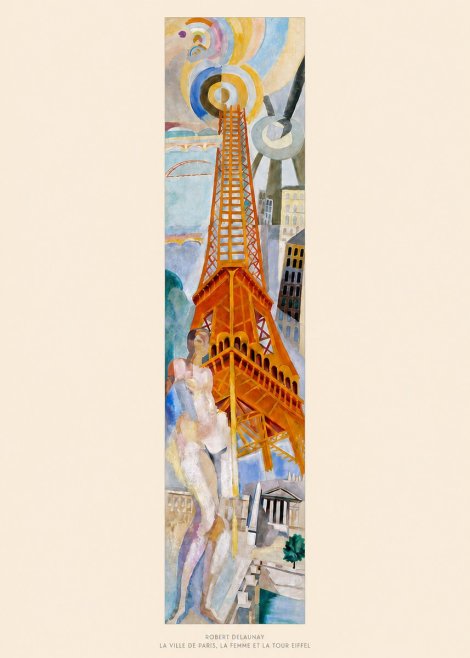 Robert Delaunay La Ville De Paris, La Femme Et La Tour Eiffel No6 - Plakát