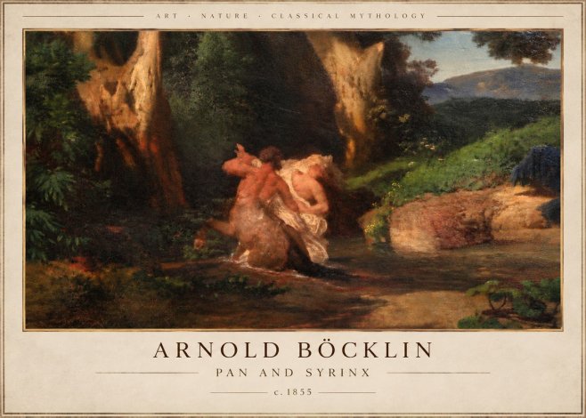 Arnold Böcklin Pan and Syrinx No4 - Plakát