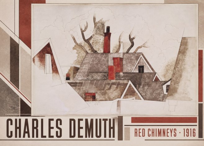 Charles Demuth Red Chimneys No2 - Plakát