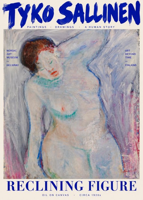 Tyko Sallinen Reclining Figure No3 - Plakát