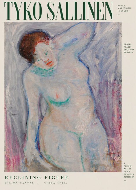 Tyko Sallinen Reclining Figure No4 - Plakát